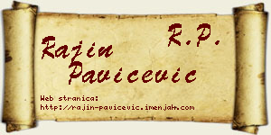 Rajin Pavičević vizit kartica